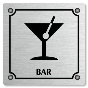 Bar, 80x80mm, stříbrná, Kansas